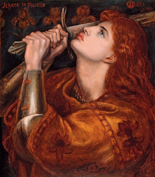 onethousandophelias:Dante Gabriel Rossetti - Joan of Arc (1882)Fitzwilliam Museum, Cambridge (UK)