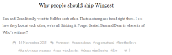 wtfwincest:  some people would argue that Sam actually went to Hell to clean up the huge goddamn mess he made on Earth by letting Lucifer out 