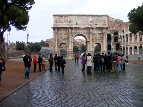 Arch of Constantine next to the Colosseum
