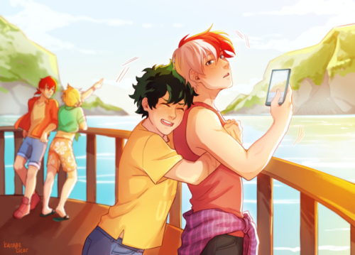 hachidraws:just out of frame is Sero daring Bakugou to do a canon ball dive into the lakeI just want