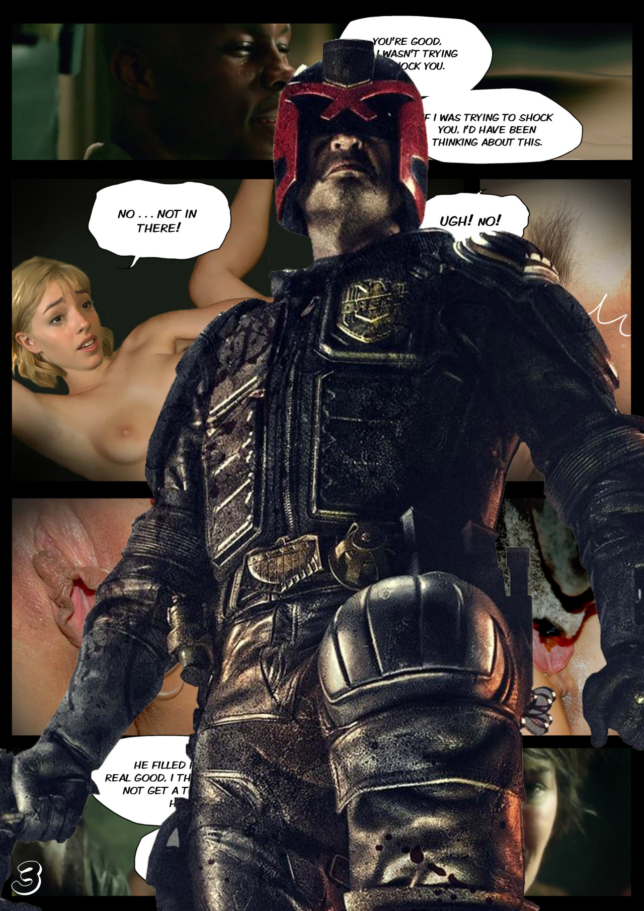 zennsfw:  “DREDDFUL THINKING”, a Judge Dredd parody comicA page had been censored