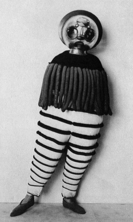 rosswolfe: Oskar Schlemmer, costume for The Triadic Ballet at the Bauhaus (1924). (via http://thecha