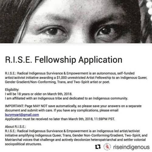 #Repost @riseindigenous (@get_repost)・・・@riseindigenous 2018 Artist Fellowship applications are now 