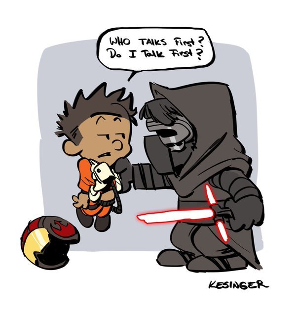 lordwanjavi:   “The Force Awakens” meets “Calvin &amp; Hobbes” &gt; 