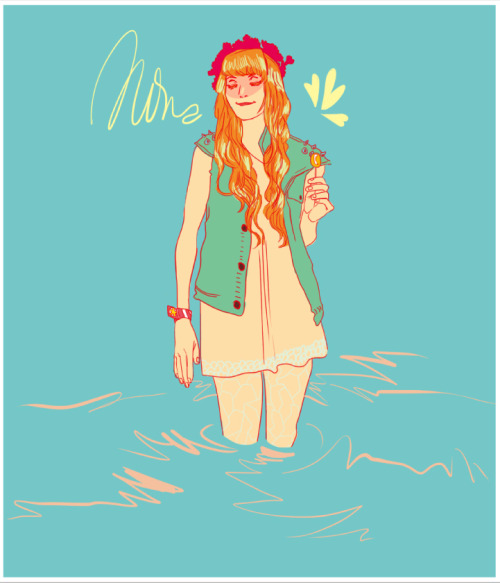yasusketchblog:A drawing of my friend Nina who is truly an angel, based of a picture I took of her a