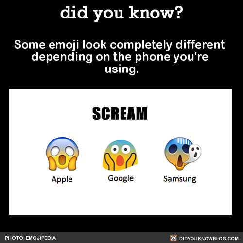 thatsthat24:  did-you-kno:  Some emoji look completely different depending on the phone you’re using.Uh oh…GRIMACEHUSHEDPERSEVERE  RAGETIREDWTF SAMSUNG?!! Source  Samsung isn’t even trying