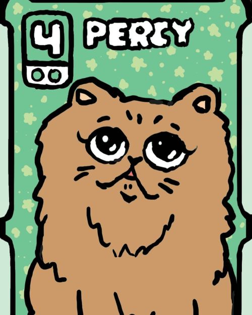 Percy the Persian! #persian #cat #drawing #cardgame #tabletop #gamedev #chonky #chonkyandfriends htt