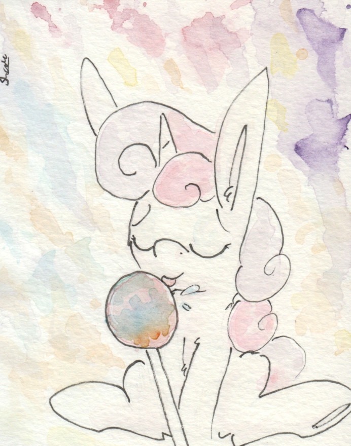 slightlyshade:A giant lollipop for Sweetie to lick! =3