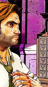  Bigby Wolf adjusting his tie  