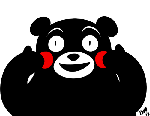 deeum:THIS WAS CUTER IN MY HEAD. Drawn for Shan.Something happened and Kumamon lost his cheeks. .