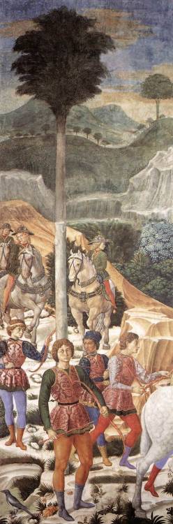 benozzo-gozzoli:Procession of the Magi (detail), 1461, Benozzo GozzoliMedium: frescowww.wiki