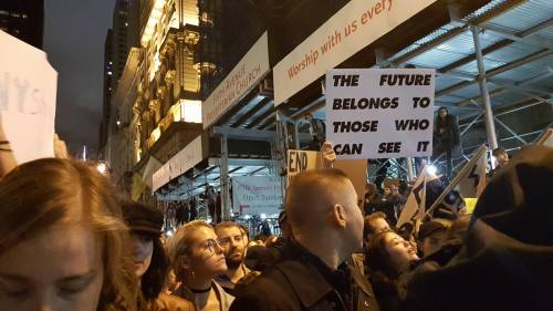 ygrittebardots: A small set of photos from last night in NYC. Being a part of this, marching with cl