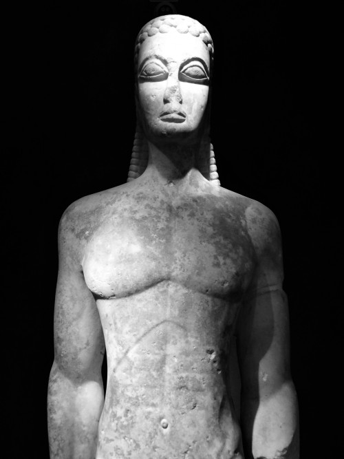 mythologer:  The Kouros of the Sacred Gate  The During excavations in the spring of 2002 at one of the city gates of ancient Athens, the Sacred Gate in the Kerameikos, surprisingly a startling find was made under the Sacred Road which led from Athens