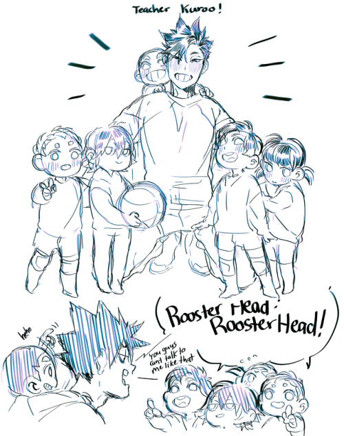 Kuroo Teaching Kids Volleyball 
