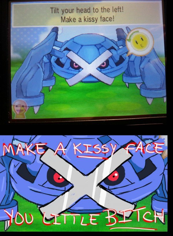 dorkly:  You Better Listen to Metagross  Pokemon Amie isn’t all cuddles and cream