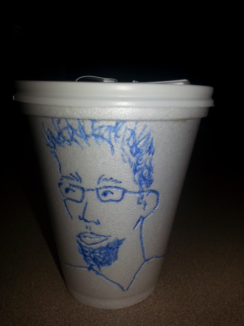 morningcoffeecupart:  Cup submission from former college compadre, Tyler Parson. Thanks Tyler, you rock!