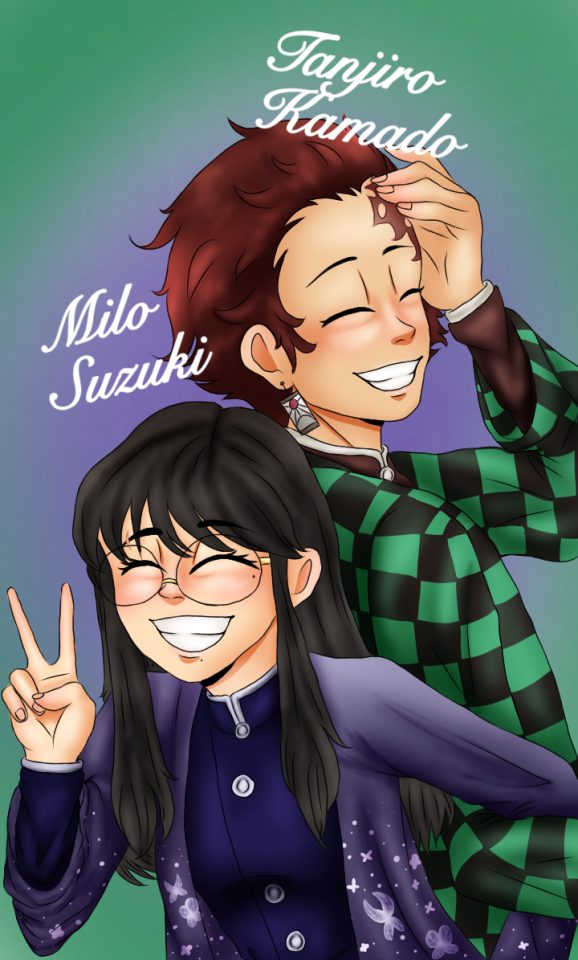 I Drew Milo And Tanjiro Together:)