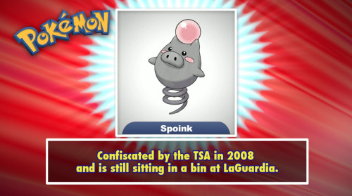 imsimplyadorkablex3:  fallontonight:  Jimmy caught up with some Pokemon last night. [Monologue: Part 1 / Part 2]  lol  DAMNIT TSA YOU CAN’T KEEP A SPOINK SITTING IT’LL DIE IF IT STOPS BOUNCING MURDERERS