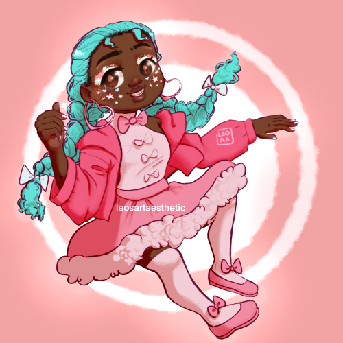 Pinktober Day 2: Aesthetic / Outfit! This is my oc Yanna and shes part of a group of girls who play 