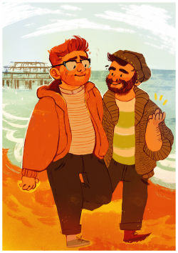 hamishmash:  cerigg:  commission for hamishmash of his husband and himself!!   look at this precious drawing of me and my man by Cerigg who has quickly become my favourite artist on Tumblr! 