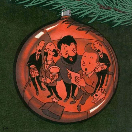 jeremymalebeauties:PotD_20181221_sp_Herge : Tintin   merry christmas + happy holidays