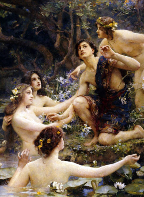 silenceforthesoul:Henrietta Rae - Hylas and the Water Nymphs, (detail) 1909.