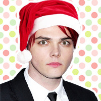 kingfrnk:  Icon Pack 4/ ∞   ↳ gerard way   christmas (っ◔◡◔)っ❄  hesitant alien more like he’s santa alien *laughs at own joke* haha okay please reblog this ;v; let me know if you need anything to be changed (background/colours/hat