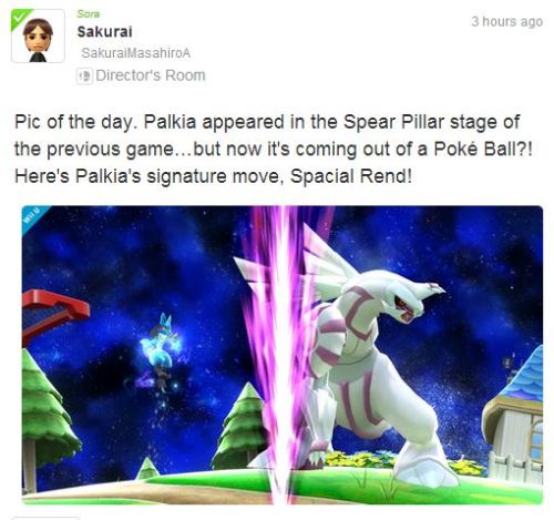 pokemon-global-academy:The first pokeball pokemon have been reveal: PalkiaOfficial Site | Miiverse 