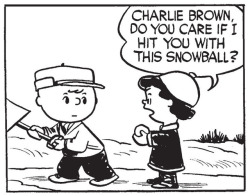 gameraboy:  Throw like a girl.Peanuts, February 3, 1953