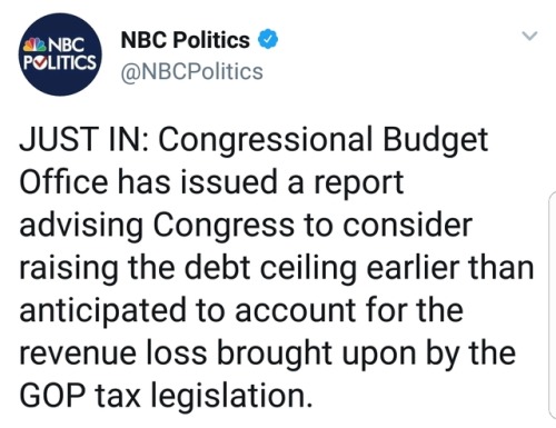 chicklette:republicandoorknob:liberalsarecool:#TrumpTaxScam is blowing a hole in the budget, m