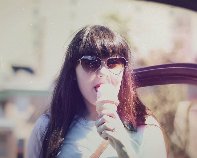 Girls Eating Ice Cream