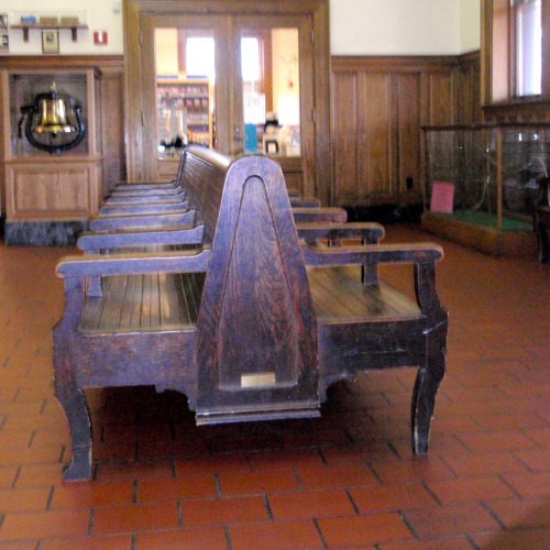 Bench, Waiting Room, Railroad Station, Cumberland, Allegany County, Maryland, 2009.