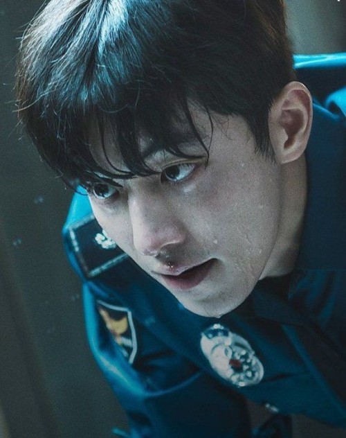 Nam Joo Hyuk In A Police Uniform, A Black Hoodie, Beating Criminals With The Strength Of A Demigod, Blood