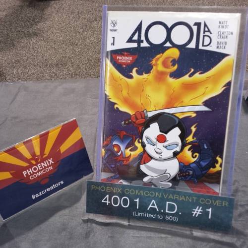 #phxcc day 2! Did you grab your copy of the variant I did for 4001 ad #1? Booth #760! =D#valiantco