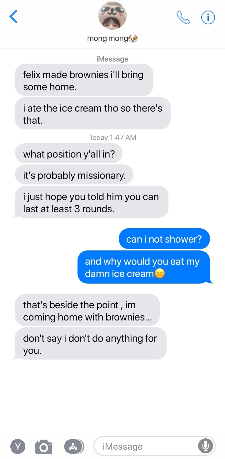 ʚ : SKZ TEXTING YOU "WHAT POSITION YALL IN?" ₊̣ ! 