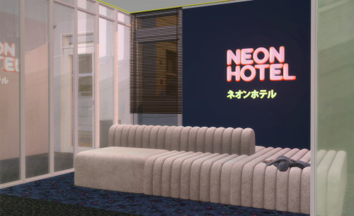 NEON CapsulehotelI always loved the idea of creating a capsule hotel for Sims, so I finally finished