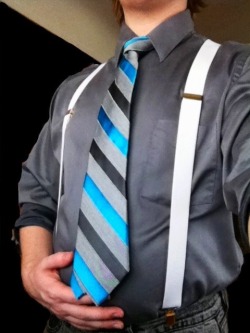 Smalltownchub:  Having Some Fun In A Dress Shirt. Got A Little Dressed Up For My