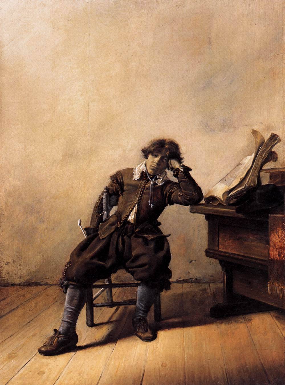 arsamissa:“Young Scholar in His Study: Melancholy” Pieter Codde Oil on panel,