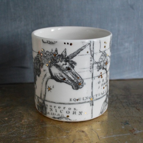 sosuperawesome:Constellation Plates, Mugs and Jars, by Salt and Earth Ceramics on EtsySee our ‘ceram