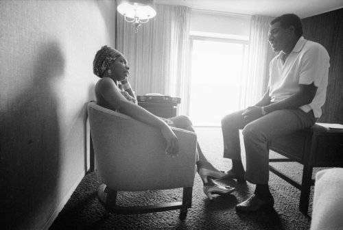 twixnmix:Otis Redding and Nina Simone during the National Association of Radio Announcers convention