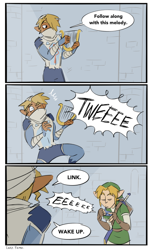 lakefama:ocarina of time but link is very sleepy because he just woke up from a 7