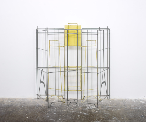 Cooper Jacoby Untitled (El Classificado), (2013) stolen magazine rack, powder coated steel