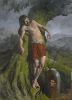 Paul Reid (Ecosse, 1975- ), Odin, huile sur toile, 2005, 96 x 71cm, coll. privée