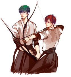 teaat2am:  req1  Midorima &amp; Akashi archery 