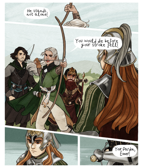 eliounora:ah yes, the scene where Gimli calls Éomer stupid and Éomer threatens to kill him and Legol