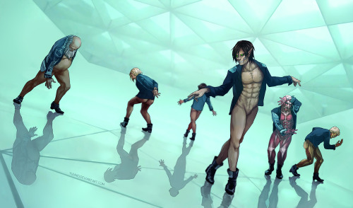 rivaiillee:  maid-en-china:  I made a Titan parody of the Shingeki parody of Shinhwa’s dance video because Titans also want some of ~This Love~ ;D  and if you look to the left you will see the snk fandom coping with hiatus 