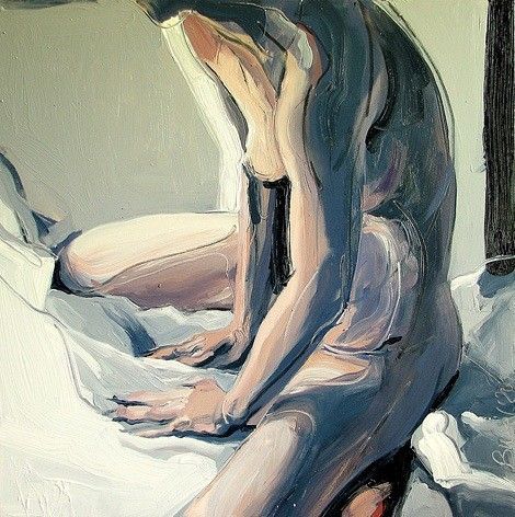 asylum-art:  _nudtity_ Robert Bubel  1.Interesting attempt of a homage paid to the famous artist Francis Bacon Oil Pastel, 2012, Painting “‘For F.Bacon. The nude’” Robert Bubel, pain­ter, born in 1968 in Zarki, near Cze­sto­chowa, Poland.