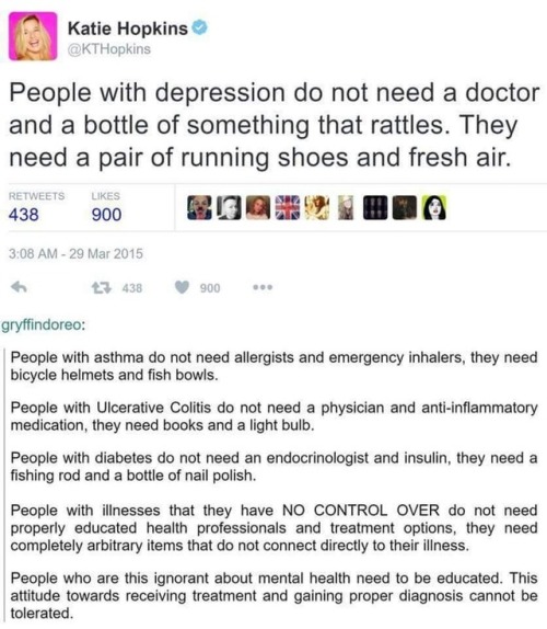 wilwheaton:Exercise is great for helping manage Depression. Medication and a doctor are essential.I 