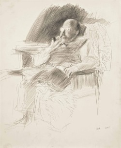   David Hockney (British, b. 1937), Henry in Candle Light, 1975. Pencil on paper, 43 x 35.5 cm.  