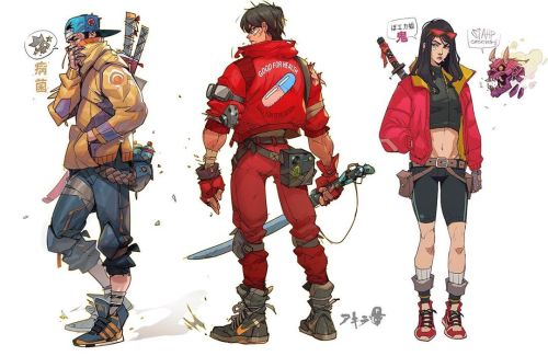 Post-apocalyptic Urban Samurai Line-Up #apocalypse2020 #samurai #katana #comics #akira #cyberpunk #c